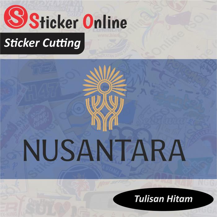 Gambar Stiker Logo IKN Nusantara | Sticker Cutting Ibu Kota Negara Nusantara - TulisanHitam, 10cm x 5.7cm dari Sticker Online SO undefined Tokopedia