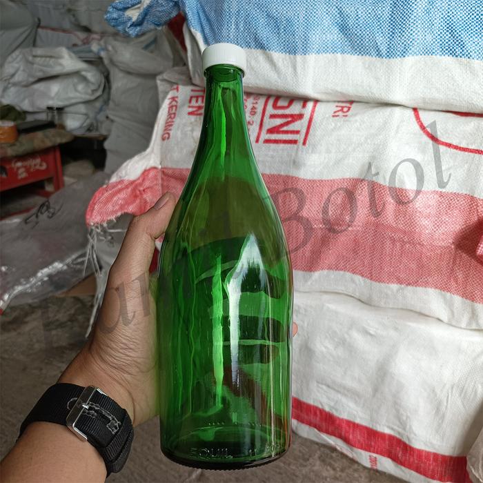 Gambar Botol Kaca Hijau 760ml EQUIL Termasuk Tutup - Tutup Putih dari Kamil Botol undefined Tokopedia