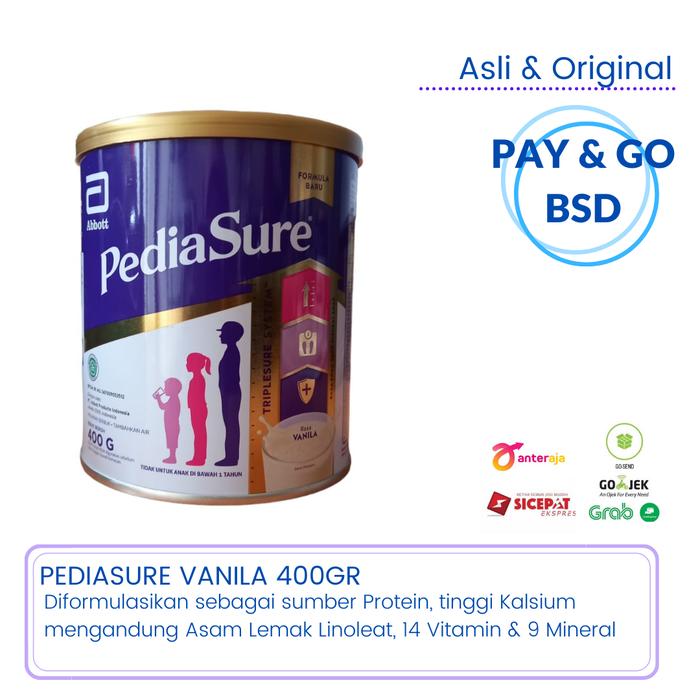 Gambar PEDIASURE RASA VANILA 400GR USIA 1-10 TAHUN SUSU PERTUMBUHAN ANAK dari PAY&GO BSD undefined Tokopedia