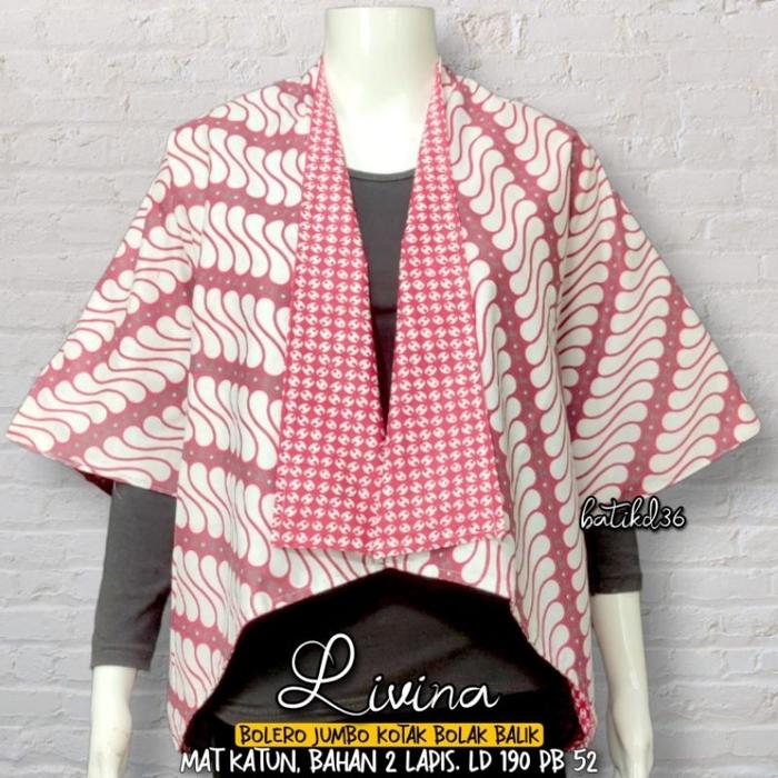 Gambar Bolero Brokat Blazer Wanita Outer Vest Batik Wanita Modern Katun - Merah Muda dari Lia Batik undefined Tokopedia
