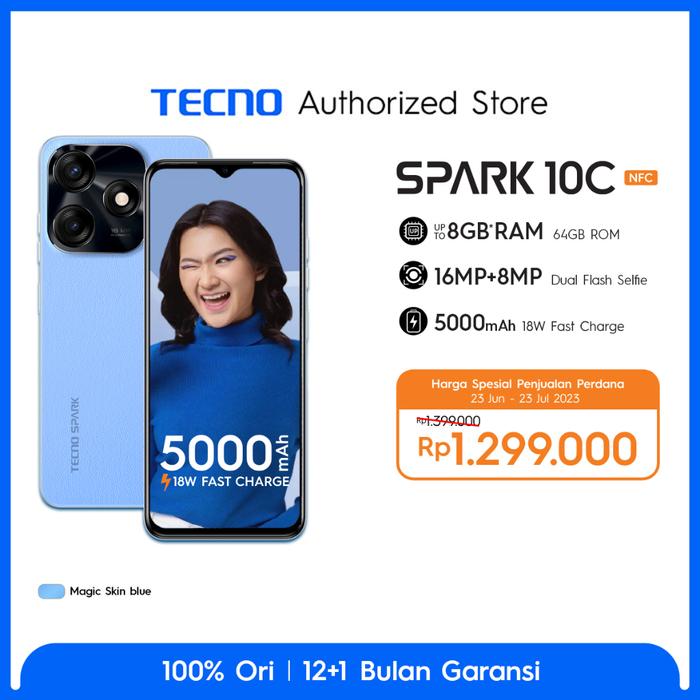 Gambar TECNO SPARK 10C – 4+4GB*+64GB, NFC dari TECNO Indonesia Shop undefined Tokopedia