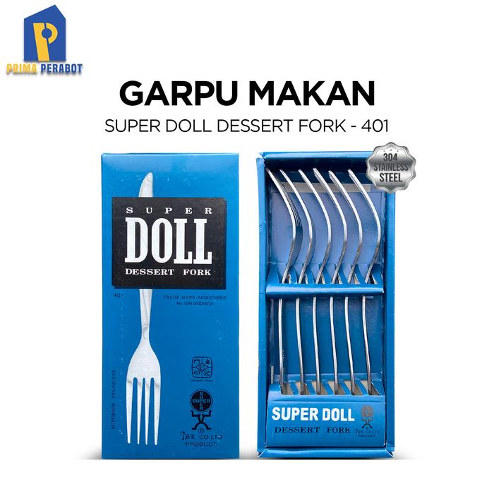 Gambar Sendok Garpu Makan Super Doll Sendok Premium Stainless 1 Pack 6 Pcs - Garpu dari Prima Perabot undefined Tokopedia