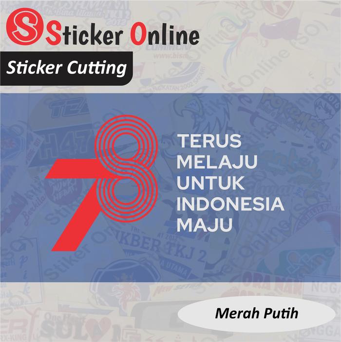 Gambar Stiker Logo HUT RI 78 | Sticker Cutting Logo HUT RI Ke-78 - MerahPutih, 20cm x 11.2cm dari Sticker Online SO undefined Tokopedia