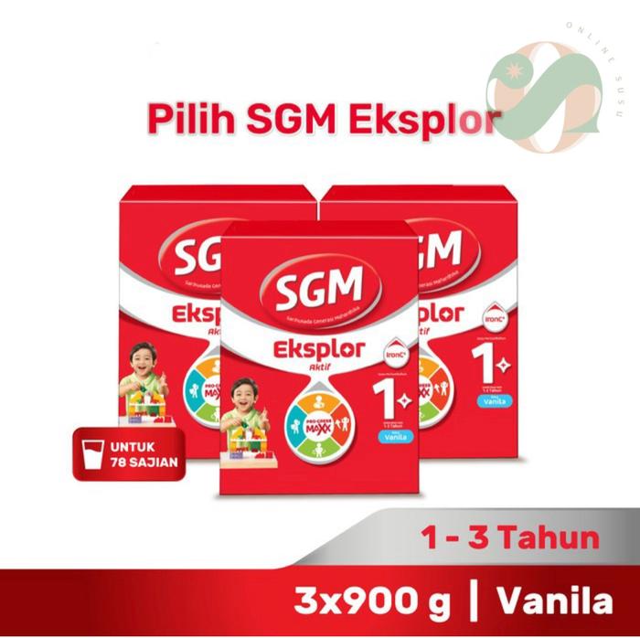 Gambar Paket 3 - SGM EKSPLOR 1+ Iron C Susu Pertumbuhan - Vanilla - 3 x 900 g dari Online Susu undefined Tokopedia