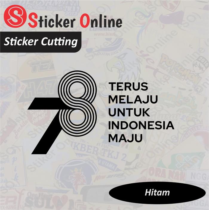 Gambar Stiker Logo HUT RI 78 | Sticker Cutting Logo HUT RI Ke-78 - Hitam, 15cm x 8.3cm dari Sticker Online SO undefined Tokopedia