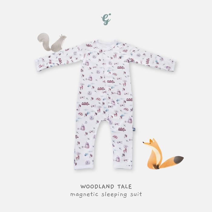 Gambar Little Gee Magnetic Sleepsuit Bamboo for Baby 0-18 Months Tidur Bayi - Woodland Tale, 12-18 Bulan dari Little Gee Indonesia undefined Tokopedia
