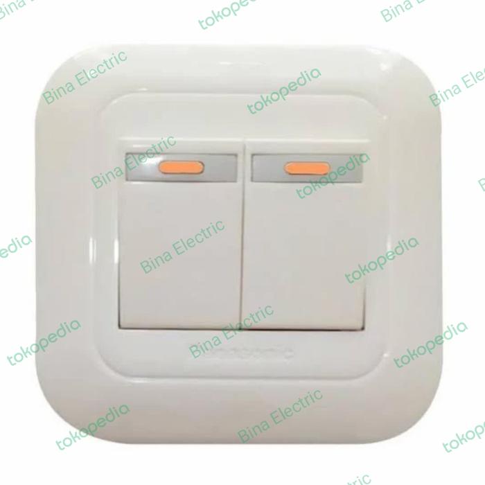 Jual Saklar Seri Lampu Panasonic Indikator / Saklar Double Panasonic ...