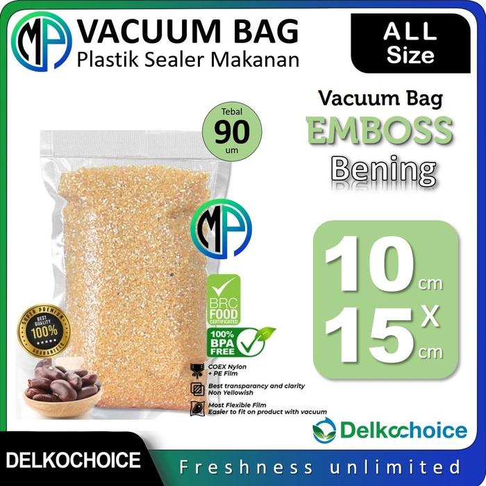 Gambar Plastik Vakum Vacuum Vacum Bag Sealer Emboss Bening Delkochoice Satuan - 10 x 15 cm dari MasterPacking undefined Tokopedia