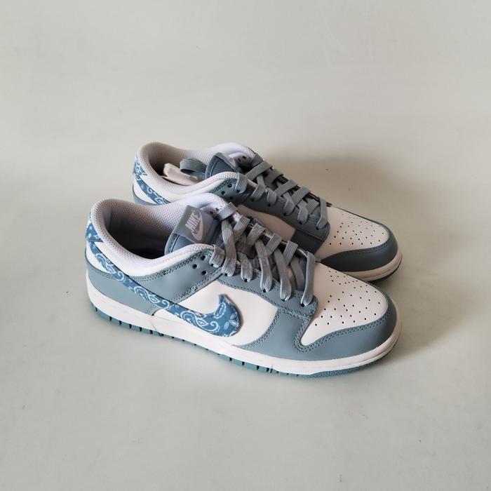 Jual Nike Dunk Low White Blue Paisley (Original 100%) Kab