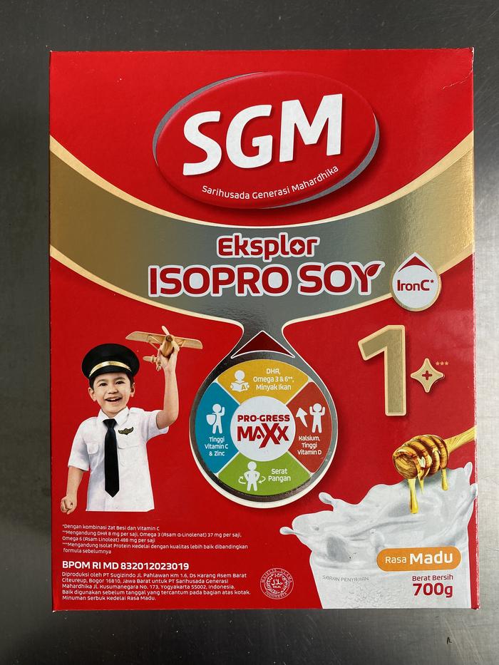 Gambar Susu SGM Eksplor ISOPRO Soy Progress Maxx 1+ Madu 700g - Pakai Box dari SupplyCity undefined Tokopedia