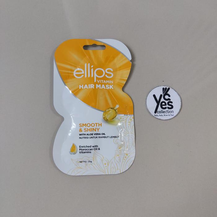 Gambar Ellips vitamin hair mask elips rambut bervolume rusak lembut oil jojob - Kuning Smoth&Sh dari YC Cibitung undefined Tokopedia