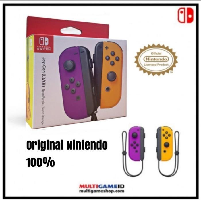Gambar Nintendo Switch Joycon Joy-Con Controller Joycon (Original Nintendo) - Purple/Orange dari Multi Game Indonesia undefined Tokopedia
