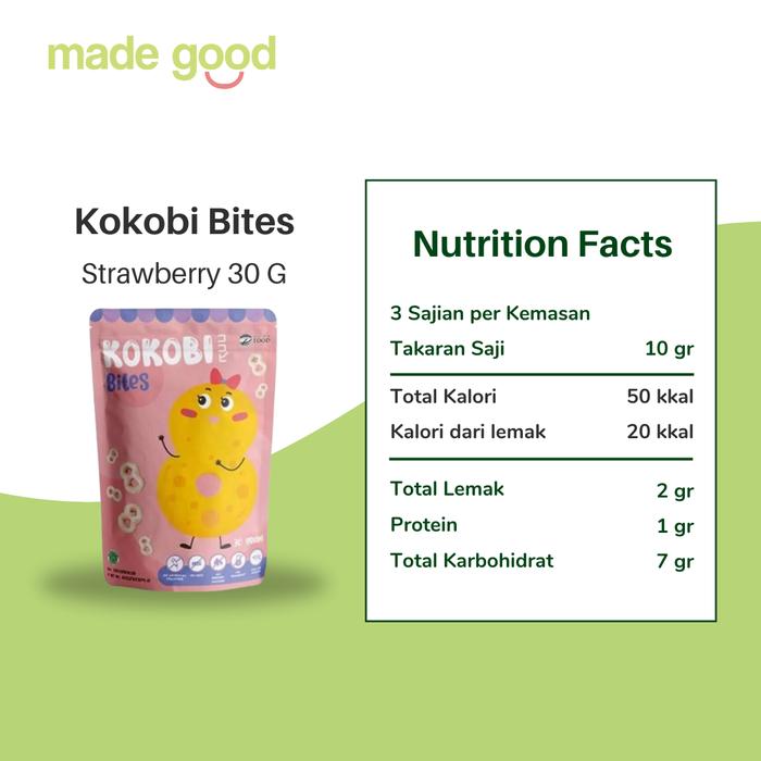 Gambar Abe Food Kokobi Bites Yummy And Delicious 30 Gram - Strawberry dari Madegood Market undefined Tokopedia