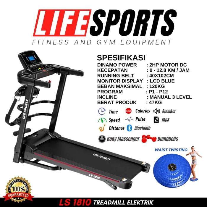 Jual Alat fitness Treadmill elektrik life sport ls 1810 Kota