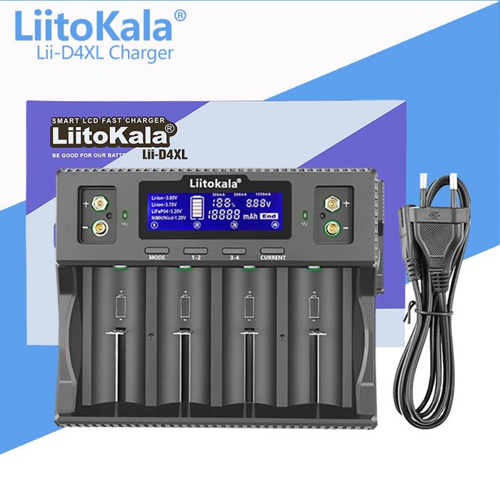 Gambar Charger Liitokala Lii-D4XL 4 Slot LION LiFePO4 32700 18650 Original - Lii-D4XL dari Sempurna Comunication undefined Tokopedia