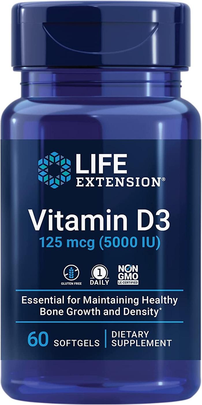 Gambar Life Extension Vitamin D3 5000 IU 60 softgel - The Sunshine Vitamin - LIFE VITAMIN D3 dari handpickedd undefined Tokopedia