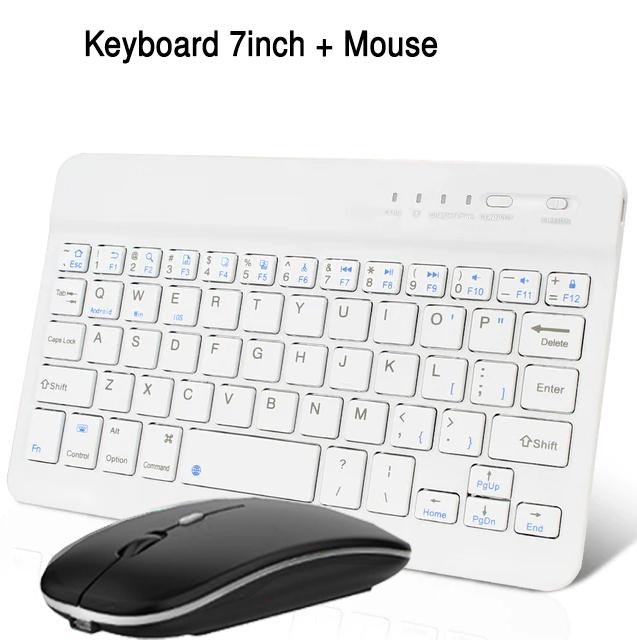 Gambar Wireless Slim Keyboard Bluetooth iPad Tablet Tab Android Mac Windows - Keybod+Mouse, 9inch Hitam dari originalnew undefined Tokopedia