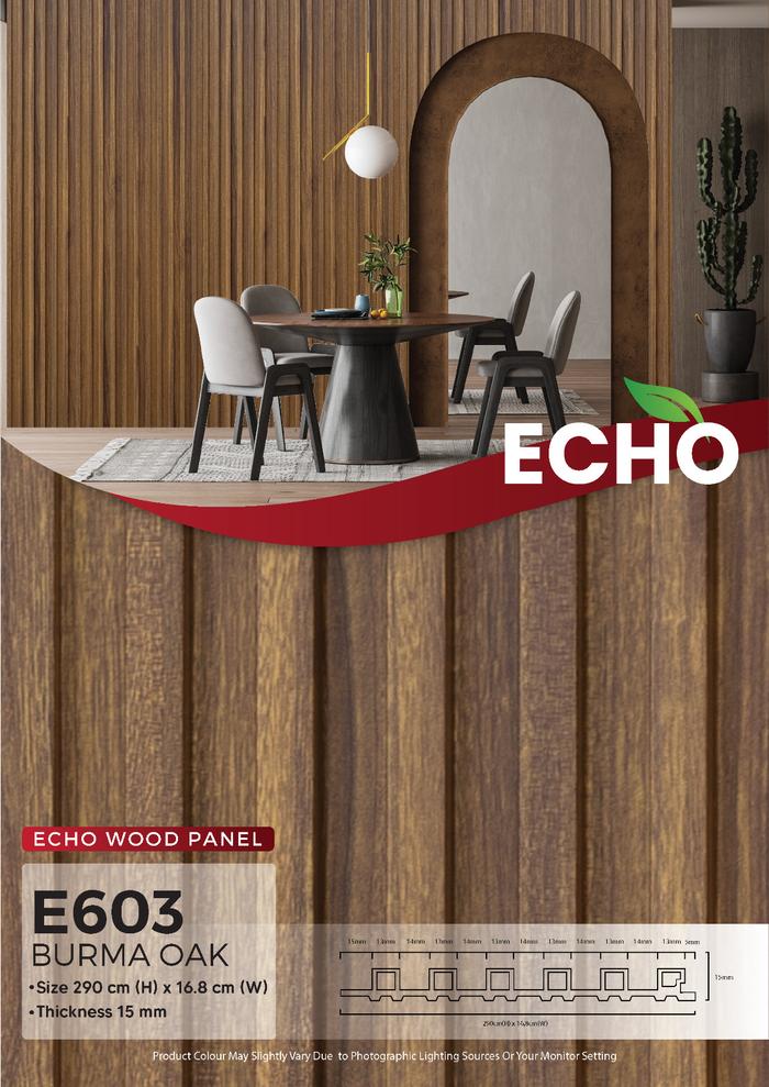 Gambar Wood Panel Dinding Tebal 15mm / Echo Wallpanel Hiasan Dinding - E603 dari Unique Carpet & Decoration undefined Tokopedia