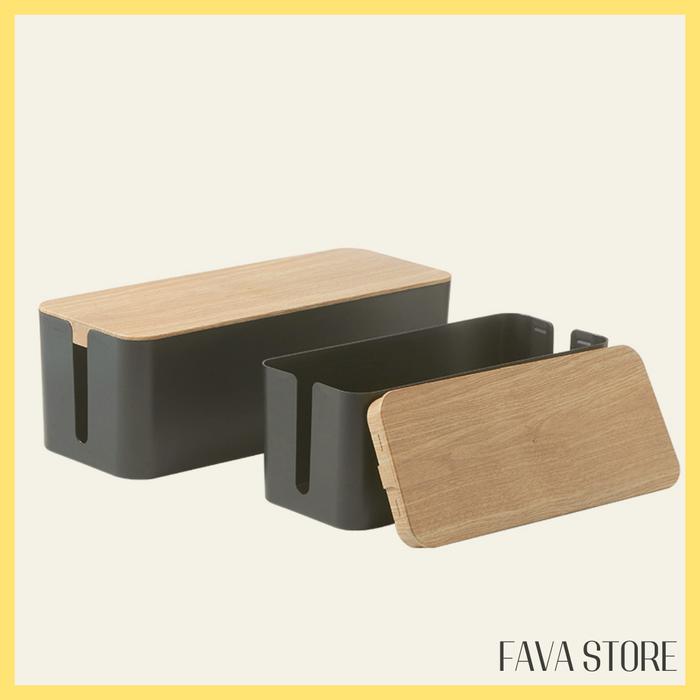 Gambar Kotak Organizer Kabel Colokan Charger / Minimalis Cable Organizer Box - Hitam, Medium dari FAVASTORE_BDG undefined Tokopedia