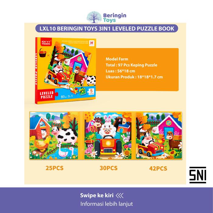 Gambar Beringin Toys 3IN1 LEVELED PUZZLE BOOK / Mainan Buku Edukasi / Mainan - LEVEL 5 dari Beringin Toys undefined Tokopedia