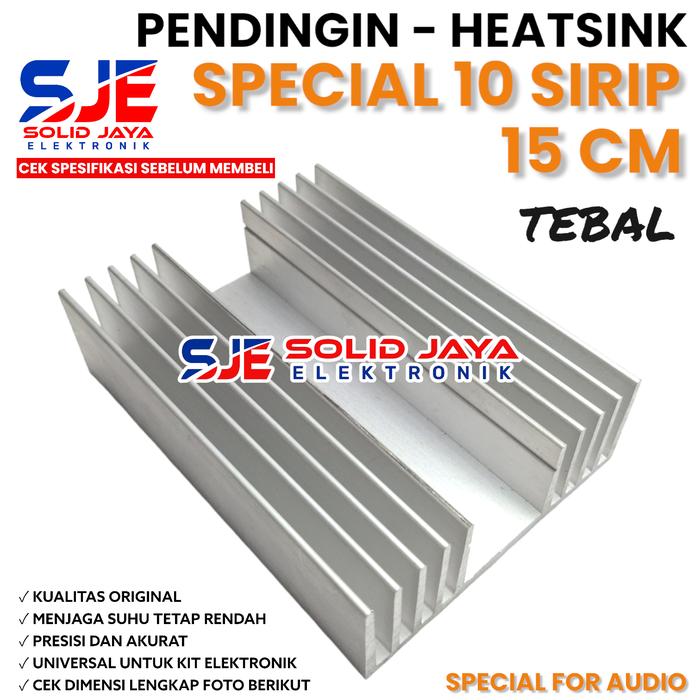 Gambar PENDINGIN HEATSINK SPECIAL 10 SIRIP TEBAL 10SIRIP SPESIAL HETSING OK - 15 CM  dari SOLID JAYA ELEKTRONIK undefined Tokopedia