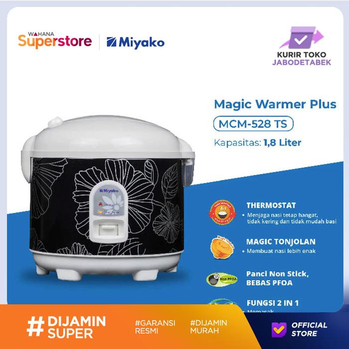 Gambar Miyako Rice Cooker Magic Warmer Plus MCM-528 1.8 Liter - MCM528 TS dari Wahana Superstore undefined Tokopedia