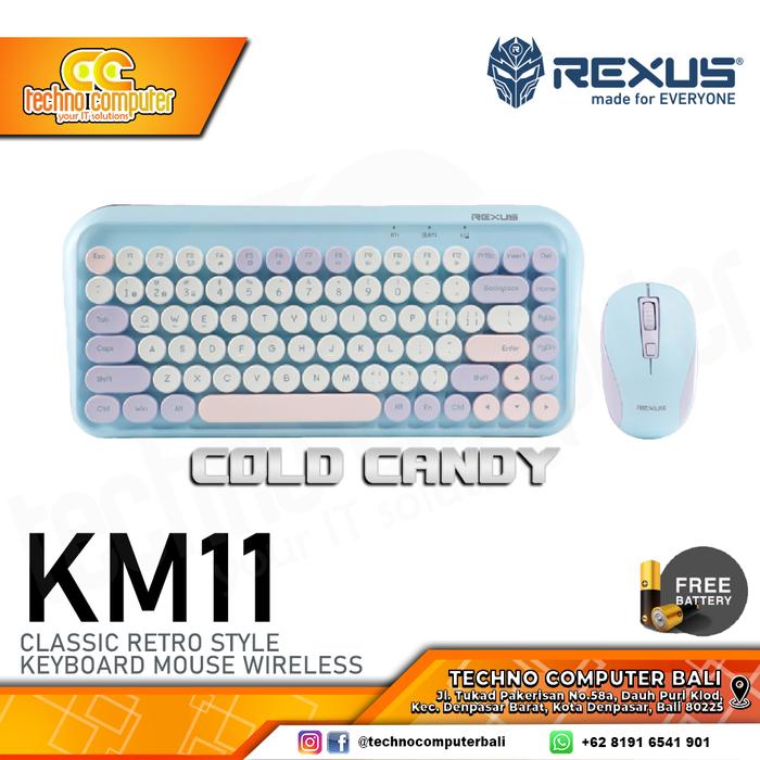 Gambar REXUS KM11 Combo Wireless - Office Keyboard & Mouse Wireless - COLD CANDY dari Techno Computer Bali undefined Tokopedia