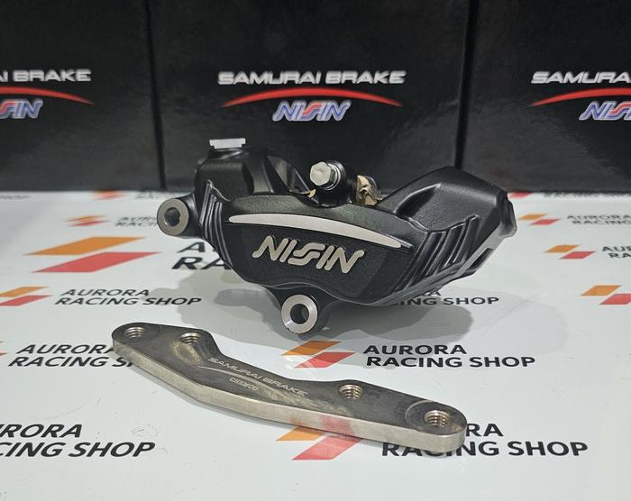 Gambar KALIPER DEPAN KIRI NISSIN 4 PISTON PCX 150 / PCX 160 - ORIGINAL - BLACK dari Aurora Racing Shop undefined Tokopedia