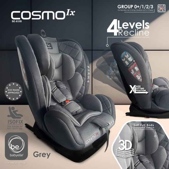 Gambar Carseat Babyelle Be 836 B Cosmo Ix/ Kursi Mobil Car Seat Anak Bayi - GREY dari Baby Galore undefined Tokopedia