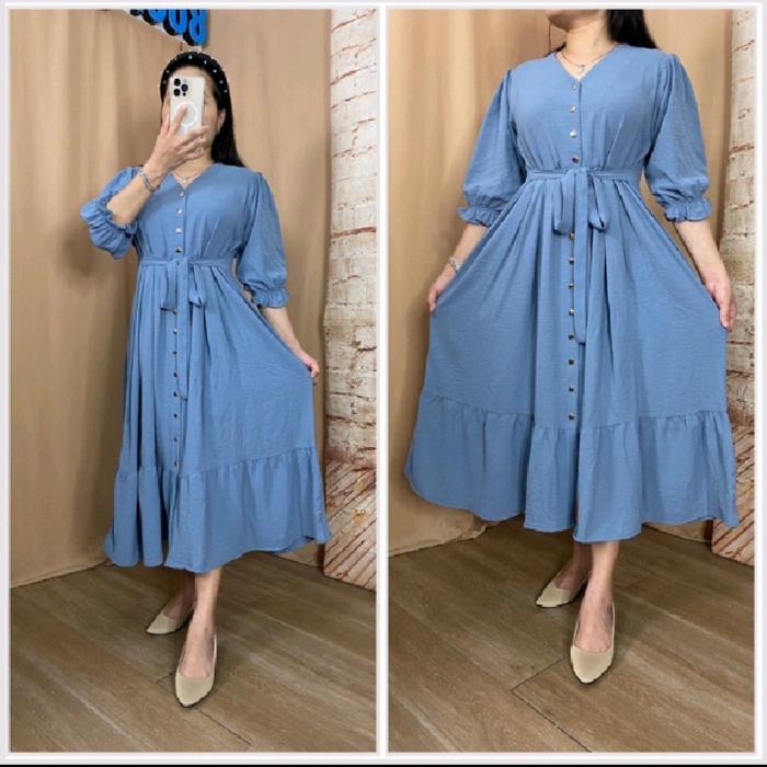knee length dresses for ladies Marine Layer Annika Midi Dress