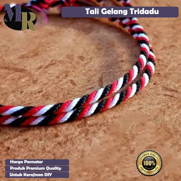 Gambar Bahan Tali Gelang 1mm 2mm 3mm Tali Tridatu Premium Kerajinan DIY Impor - 1mm/Meter dari MRzero1 undefined Tokopedia