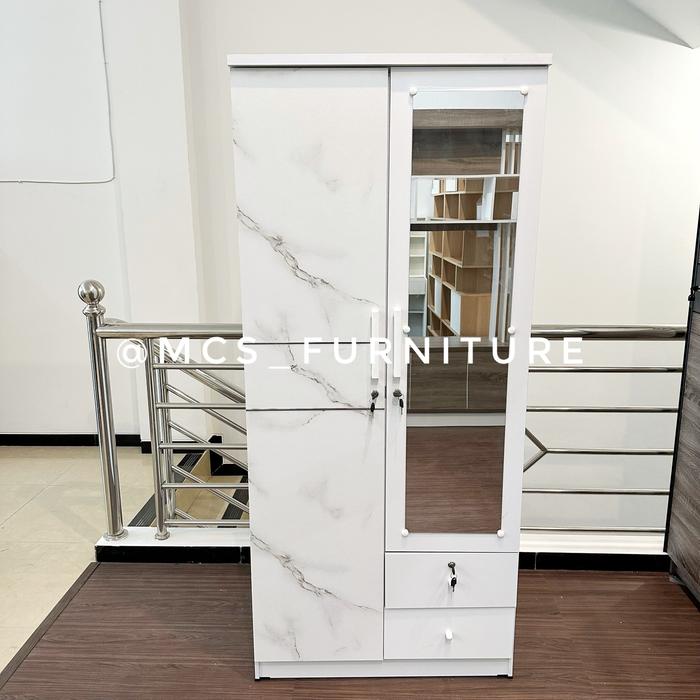 Gambar Lemari Baju Pakaian 2 3 5 Pintu Mebel Furniture MCS Semarang - 2 Pintu, Smg Rkit Cht DL dari Mebel Semarang MCS Furniture undefined Tokopedia