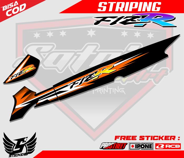 Gambar STICKER LIST VARIASI MOTOR YAMAHA FIZ R - Orange dari Petrok Striping undefined Tokopedia