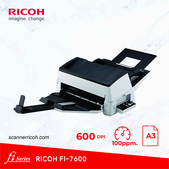 Gambar Scanner Ricoh Fi 7600 - A4/Legal/Folio/F4/A3 - 100 Lembar/Menit - ADF dari Jual Scanner Official undefined Tokopedia