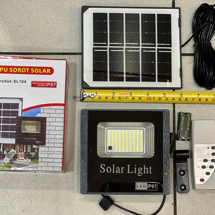 Gambar lampu sorot solar cell outdoor 50 watt 50w lampu taman solar 50w ip67 - 50 watt dari NYC LED undefined Tokopedia