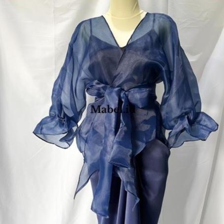 Gambar Atasan Outer Organza - Navy dari Mabel.id undefined Tokopedia