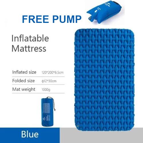 Gambar matras angin double NATUREHIKE FC11 NH19Z055 sleeping pad mat camping - FC11 Mat Blue dari Ulago Sports undefined Tokopedia