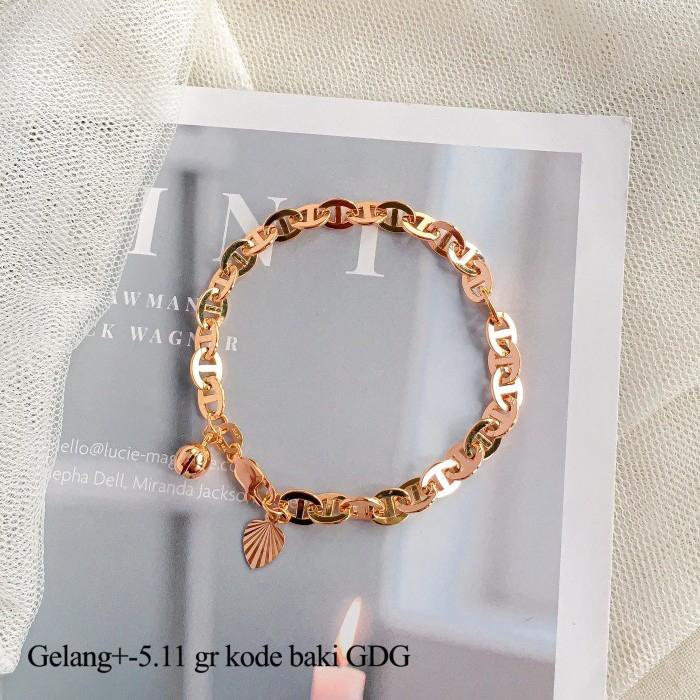 Gambar Gelang rantai hrmeschain new 16k - Kuning, -+2gr dari tokoabckepatihan undefined Tokopedia