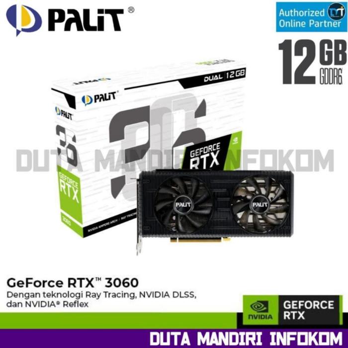 PALIT GeForce RTX 3060 12GB デュアルファン Palit NVIDIA GeForce RTX 3060 Dual 12GB GDDR6 Graphics Card