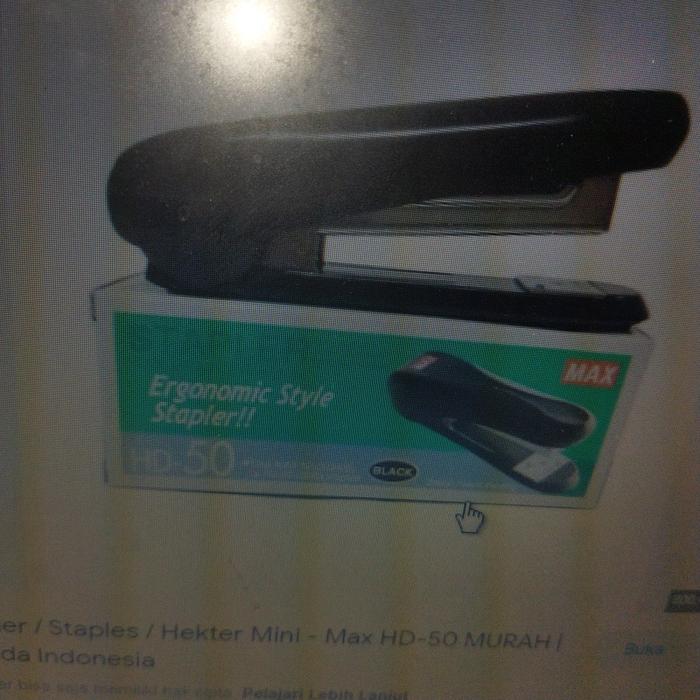 Gambar STAPLER MAX HD 50 ORIGINAL MURAH warna read y - Hitam dari BINTANG JAYA TINTA undefined Tokopedia