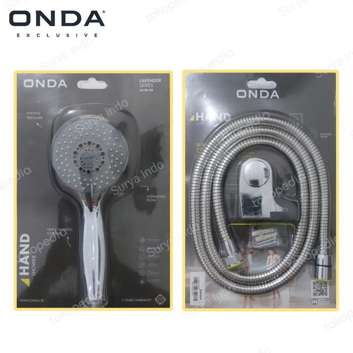 Gambar SHOWER MANDI / SHOWER TANGAN SET ONDA SW RB CHR HANDSHOWER SET dari suryaindo undefined Tokopedia