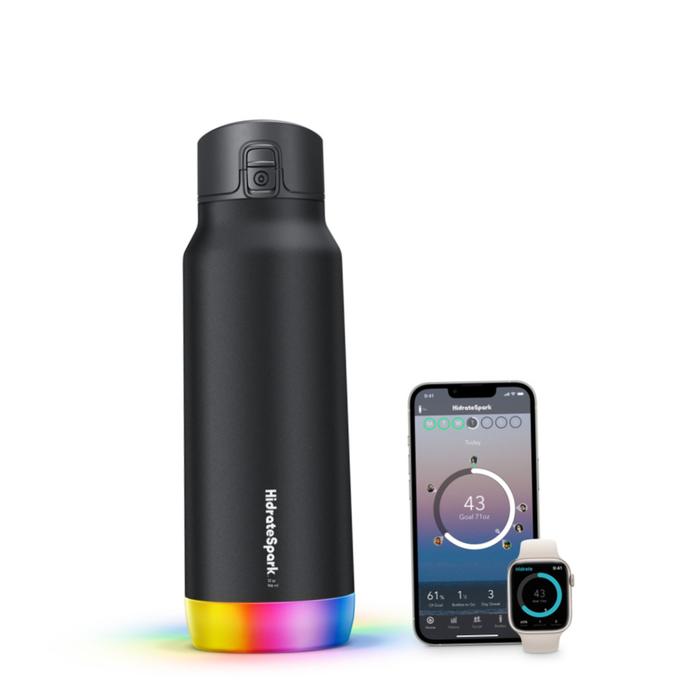 Stainless Steel Hidrate Spark Black 32 Oz HidrateSpark PRO – Smart