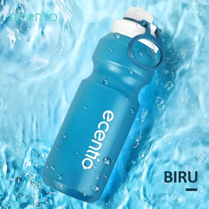 Gambar Botol Air Minum Ecentio 750ml Botol Olahraga Portable BPA Free - Biru dari EK Shop Id undefined Tokopedia
