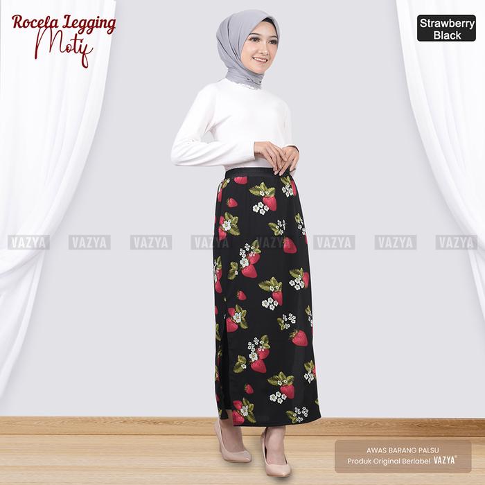 Gambar Rok Celana/Rocela Legging Motif Katalog 2 - Stberry Black dari VazyaHijab undefined Tokopedia