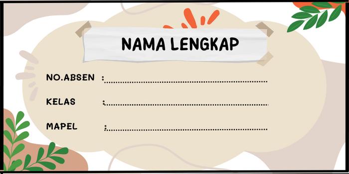 Gambar stiker label buku pelajaran custom nama /sticker mapel - 4 dari aqsa.stikershop undefined Tokopedia