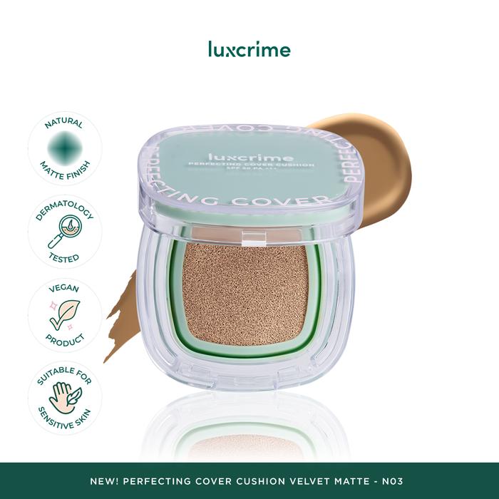 Gambar Luxcrime Perfecting Cover Cushion - Velvet Matte SPF 50 PA +++ - N03 dari luxcrime undefined Tokopedia
