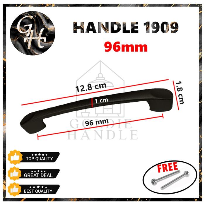 Gambar Handle lemari Hitam Tarikan Laci Minimalis Modern/ Gagang Pintu Lemari - HITAM 96 MM dari Goldie Handle undefined Tokopedia