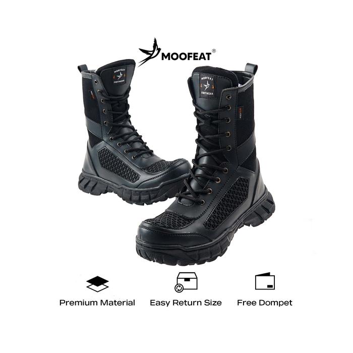 Gambar MOOFEAT DOGLAS - SEPATU PRIA PDL SAFETY BOOT HITAM ORIGINAL - 39 dari Moofeat Footwear undefined Tokopedia