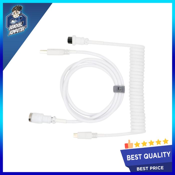 Gambar KABEL USB COILED DAXA DX-CC1 TYPE C BLACK/WHITE - WHITE dari bengkelkomputerptk undefined Tokopedia