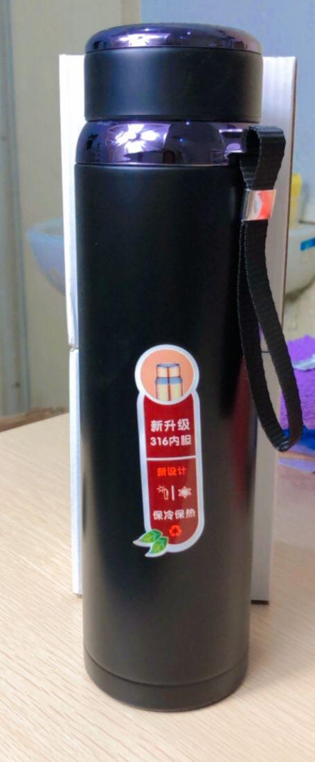 Gambar Botol Minum Termos Stainless Steel 316 Travel Tahan Panas Dingin Vacum - Black, 1000ml dari Vintage Story undefined Tokopedia